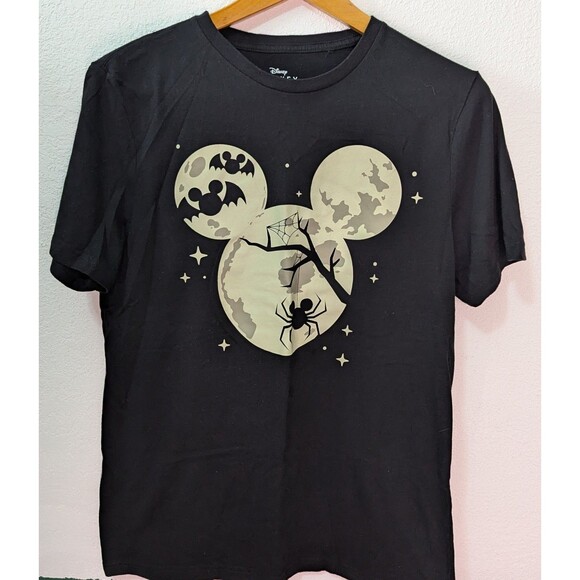 Disney Women's Shirt Size M Medium Black Halloween (628m) - Picture 1 of 3